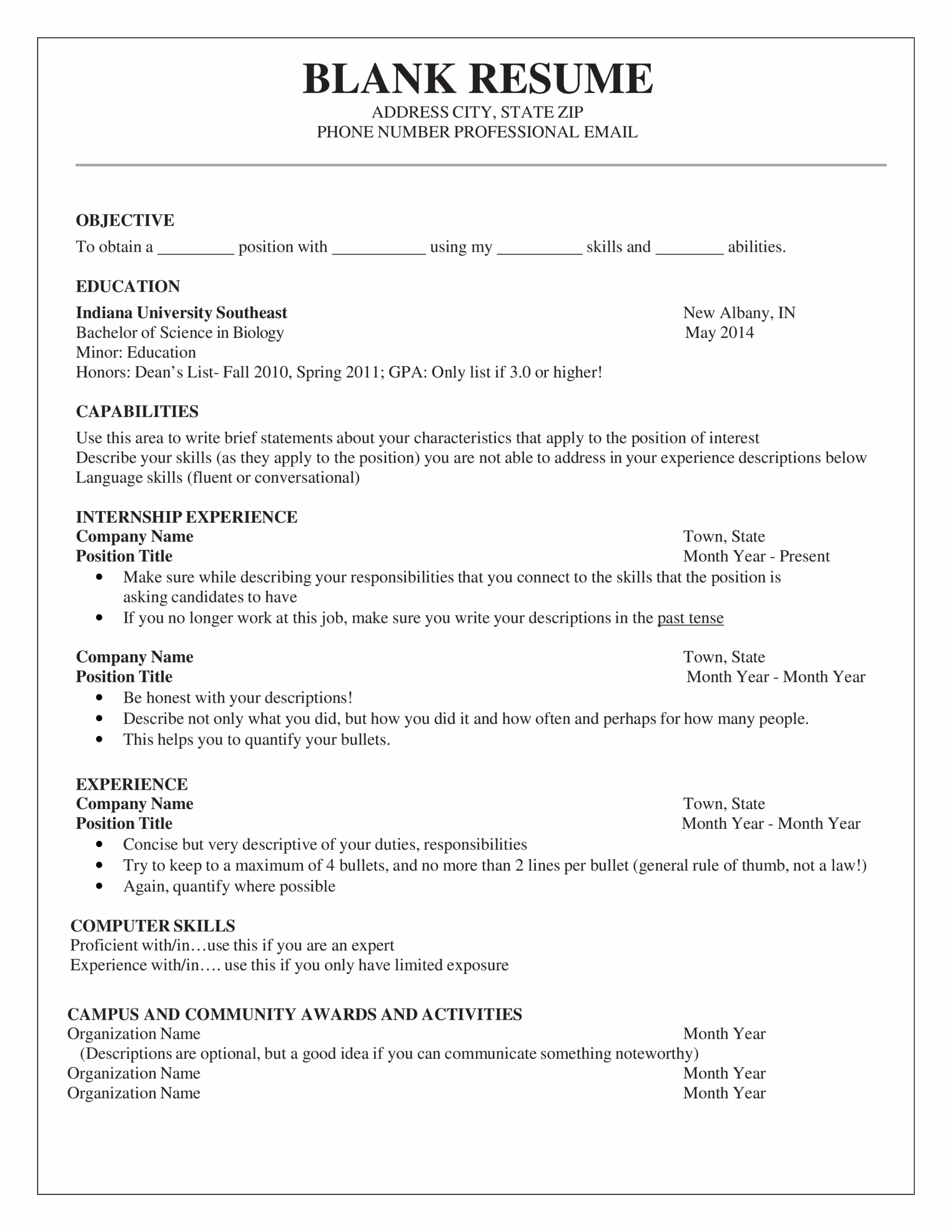 Free Blank Resume Templates Of Free Printable Resume Vrogue co