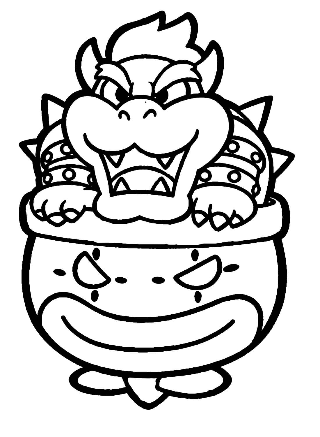 Free Bowser Mario Coloring Page Free Printable Coloring Pages