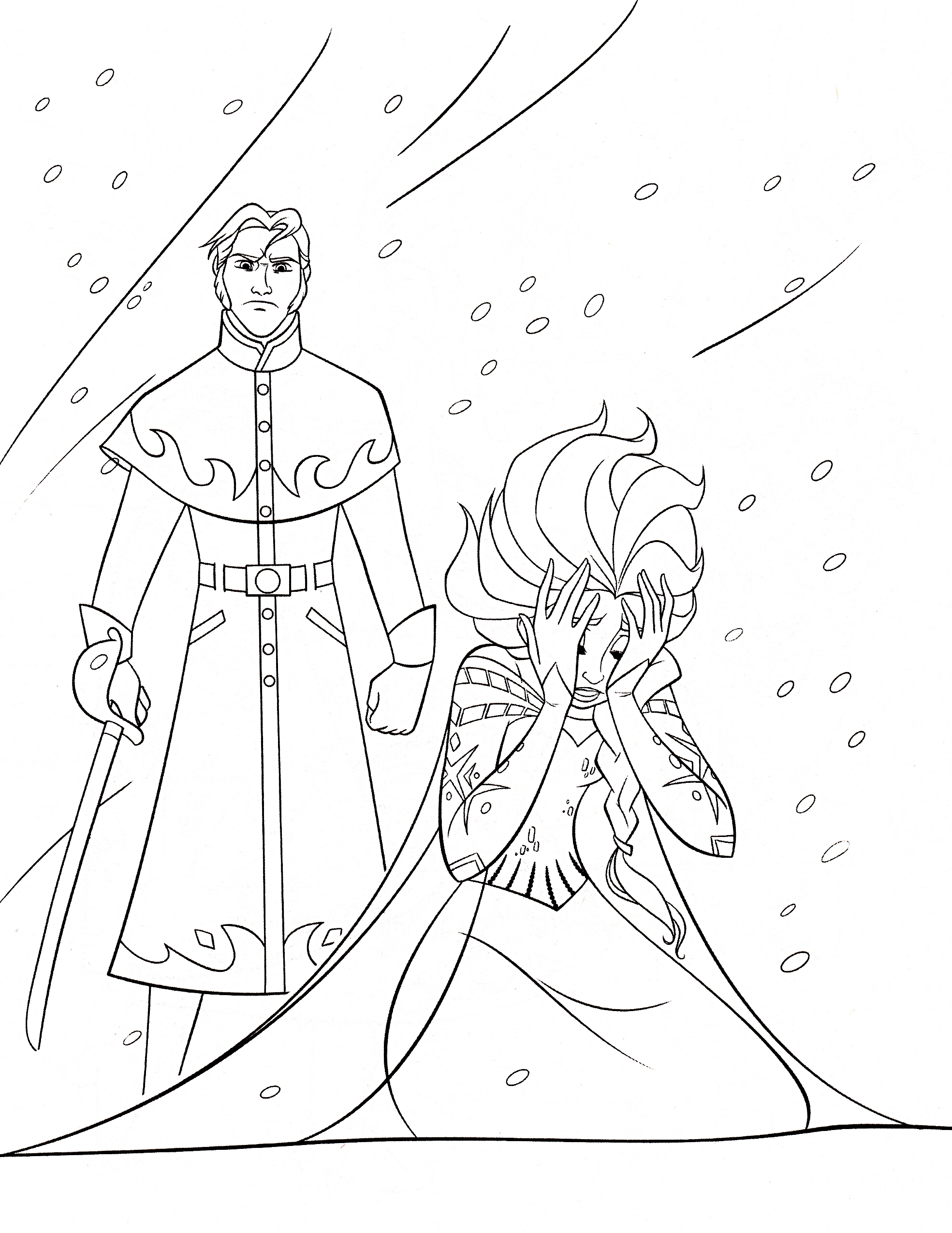 Free Coloring Pages Elsa Frozen Coloring Pages