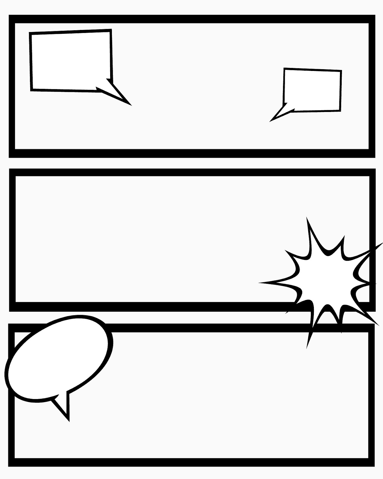 Free Comic Strip Template Printable Printable Templates