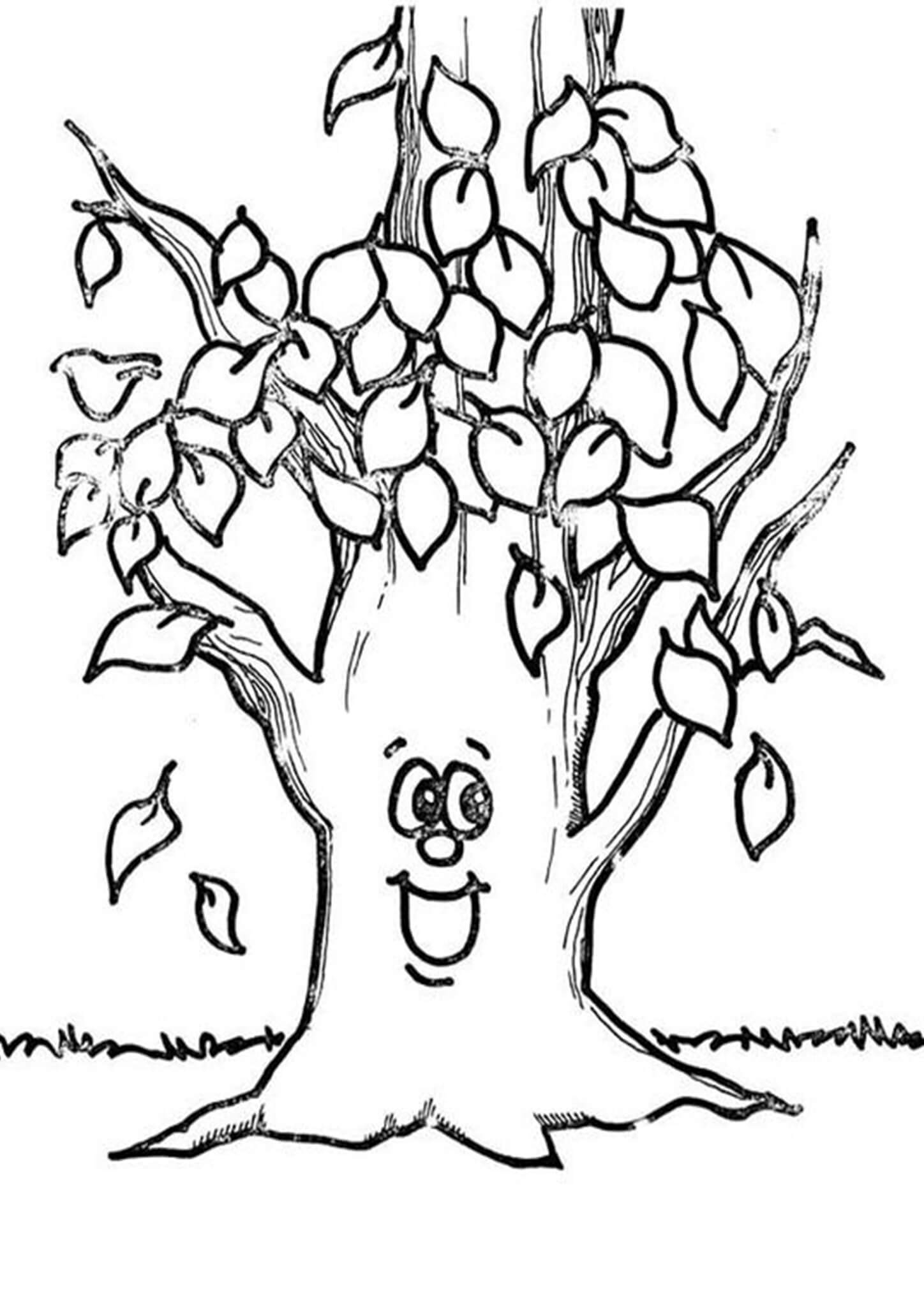 Free Easy To Print Tree Coloring Pages Tulamama