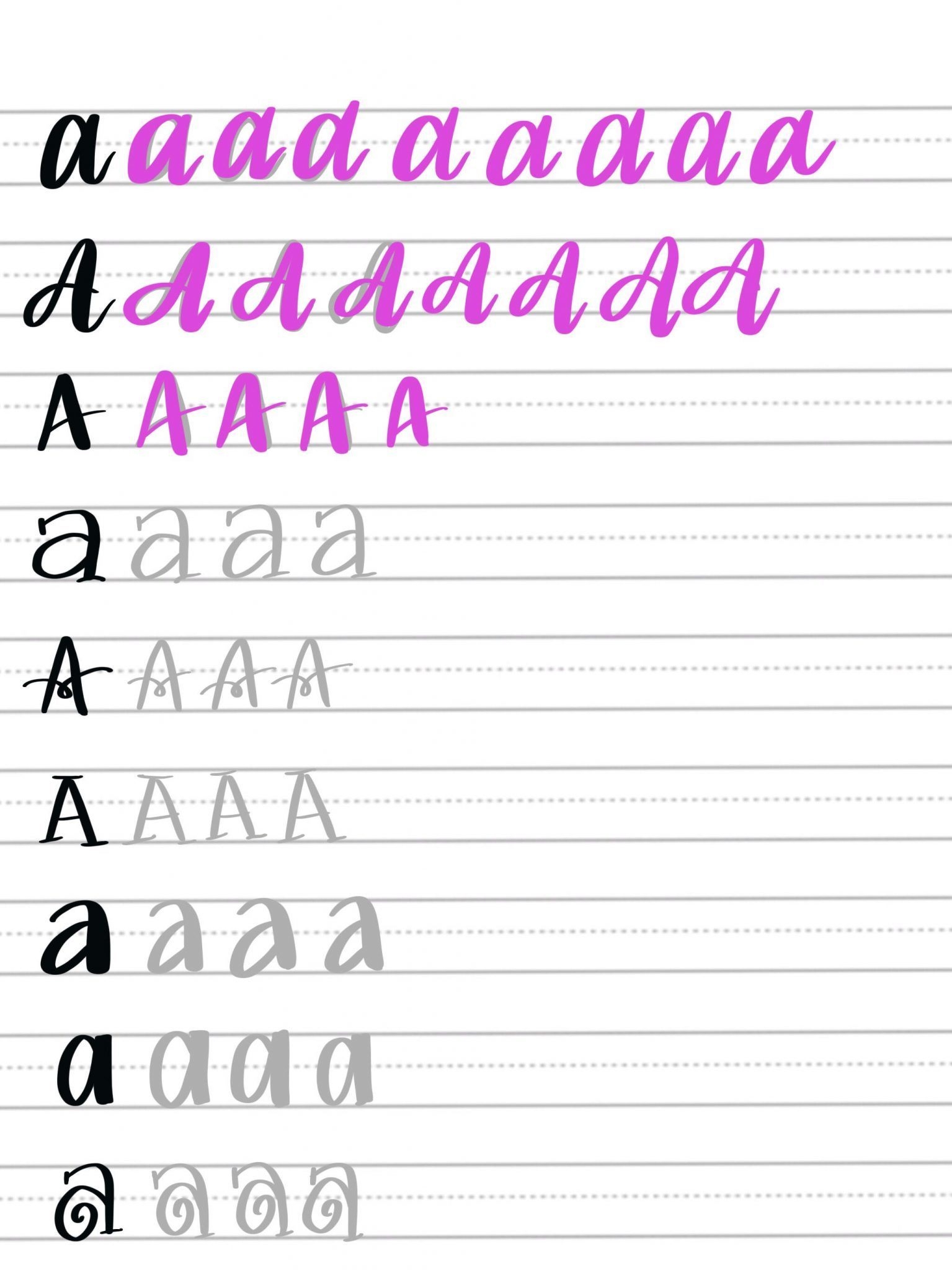Free Hand Lettering Worksheets Printable Free Printab Vrogue co