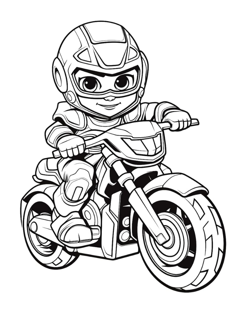 Free Motorcycle Coloring Pages For Kids