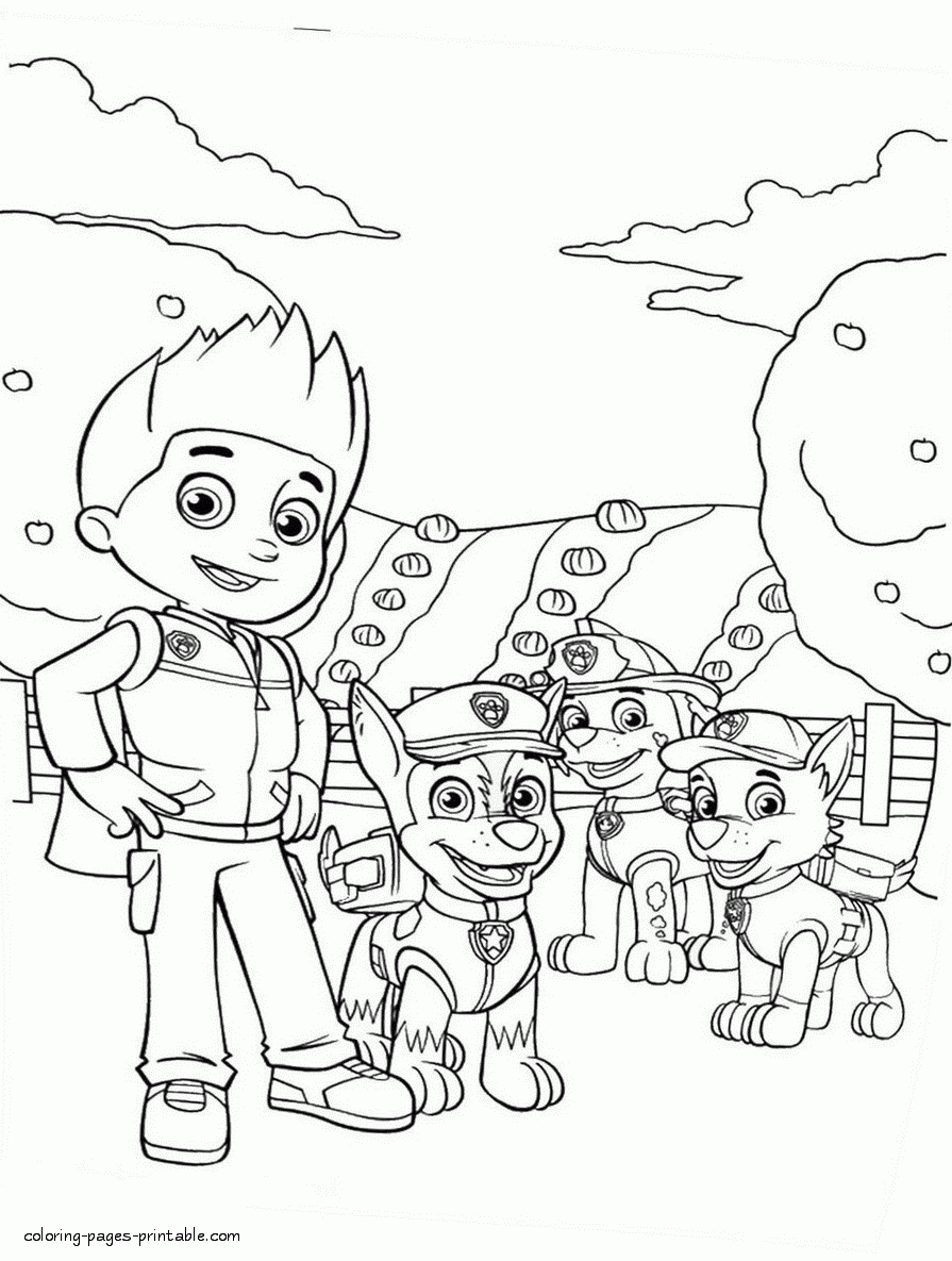 Free Paw Patrol Coloring Pages To Print Cartoon Characters COLORING 
