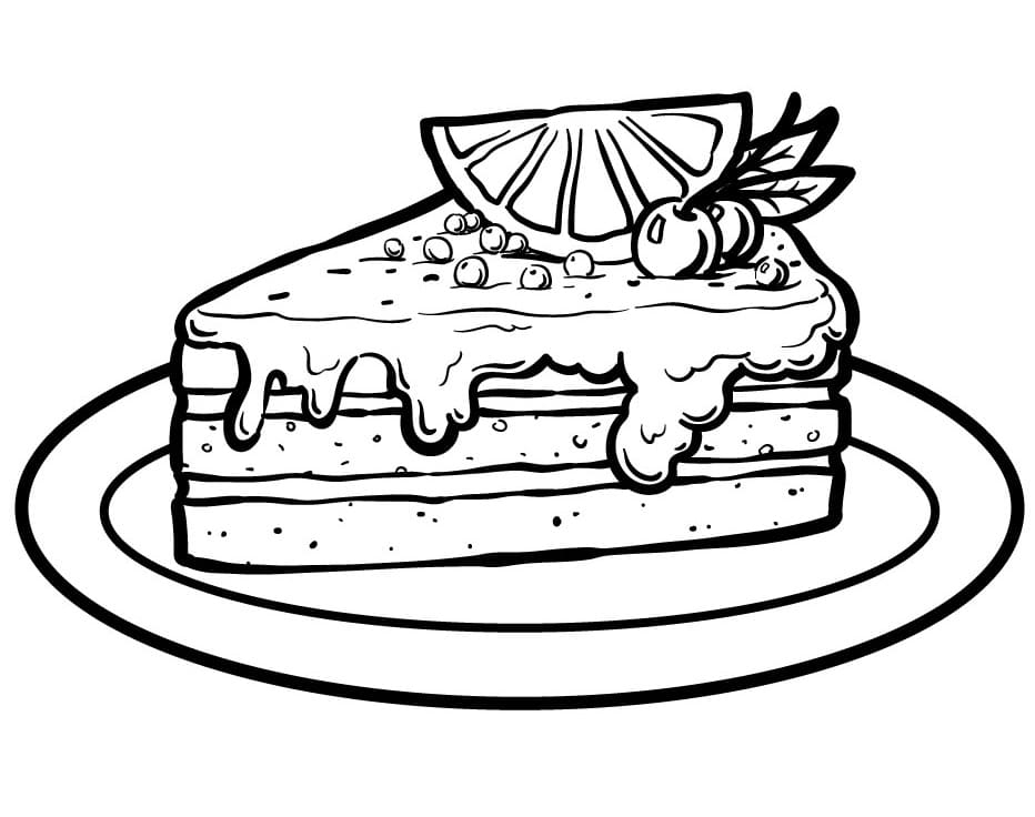 Free Piece Of Cake Coloring Page Free Printable Coloring Pages For Kids