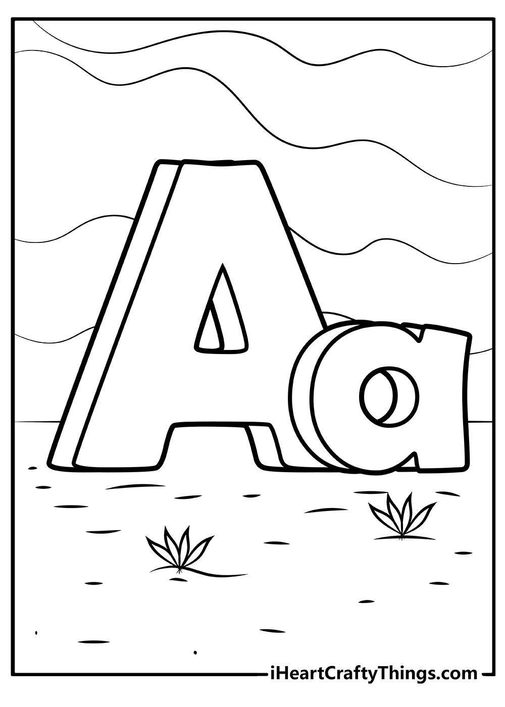 Free Printable Alphabet Letters Coloring Pages Lights Crystal