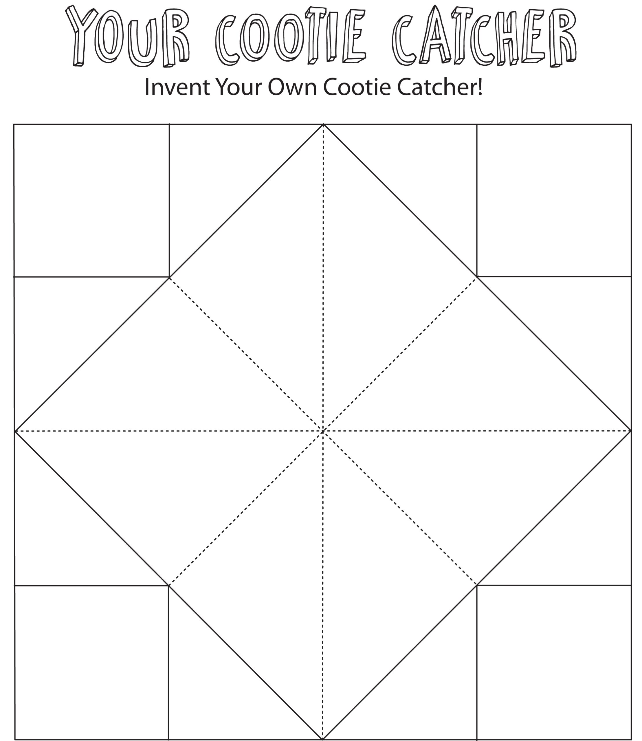 Free Printable Animal Cootie Catcher Template Printable Templates
