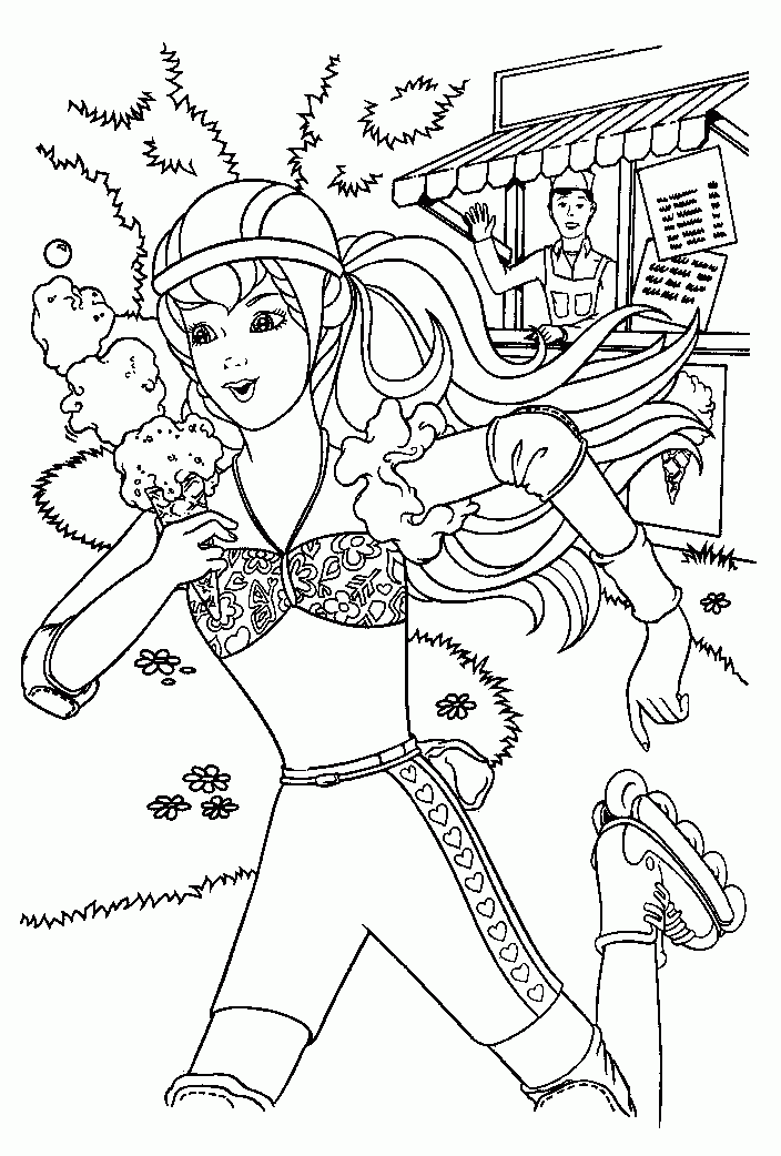 Free Printable Barbie Coloring Pages For Kids