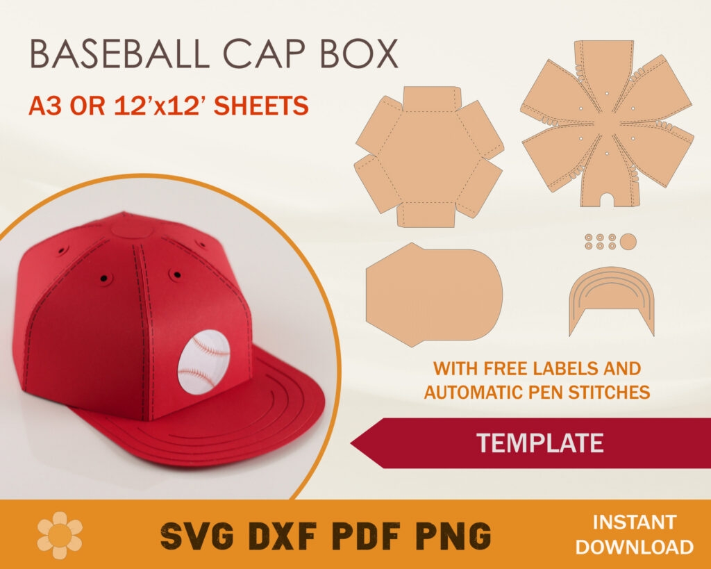 Free Printable Baseball Hat Template Printable FREE Printable HQ