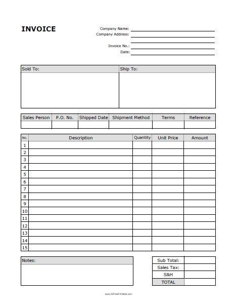 Free Printable Billing Invoice Template Free Printable Billing Invoice