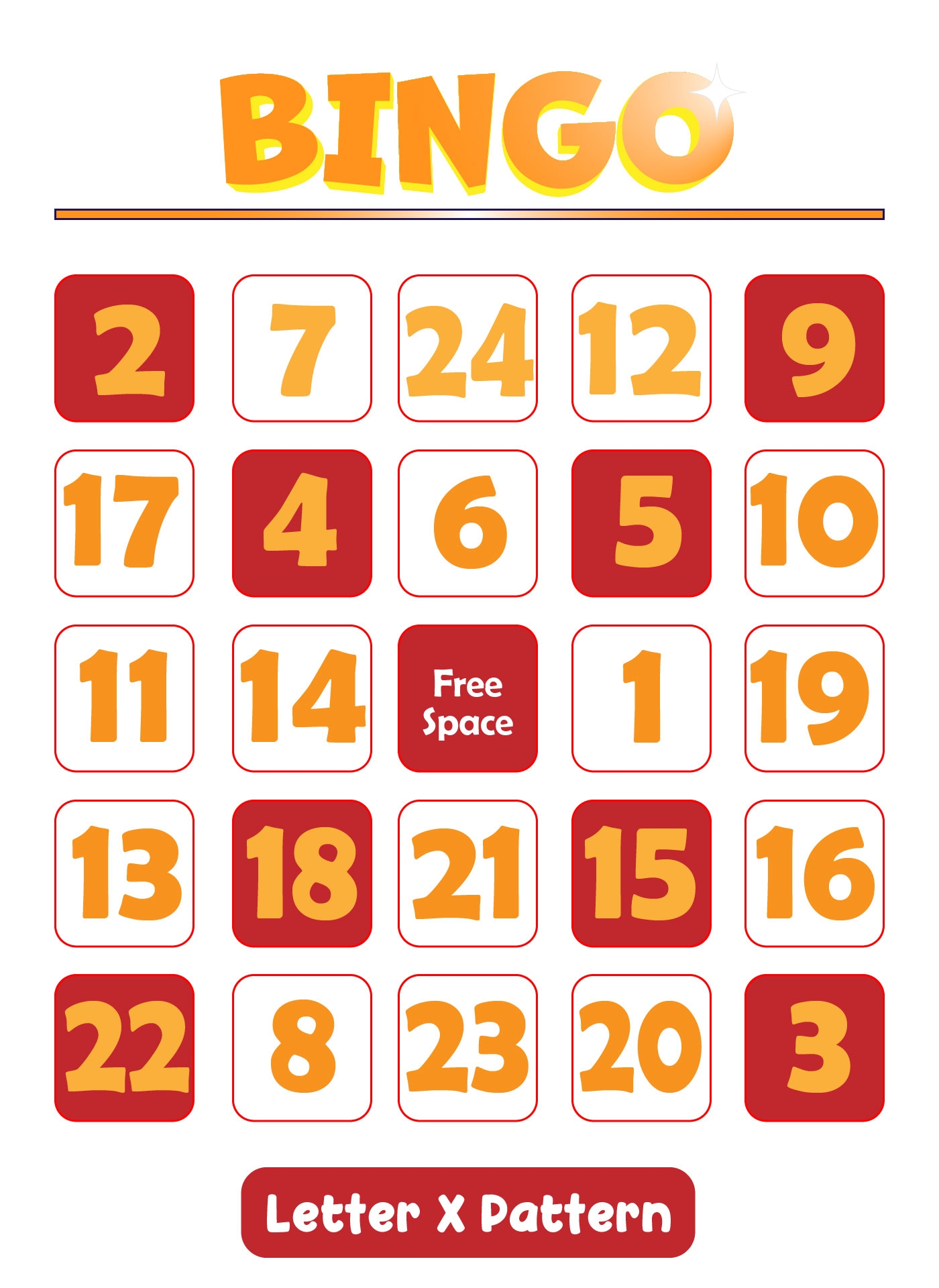 Free Printable Bingo Patterns Printable Templates