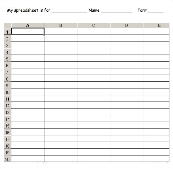 Free Printable Blank Spreadsheet Templates Printable Templates My XXX 