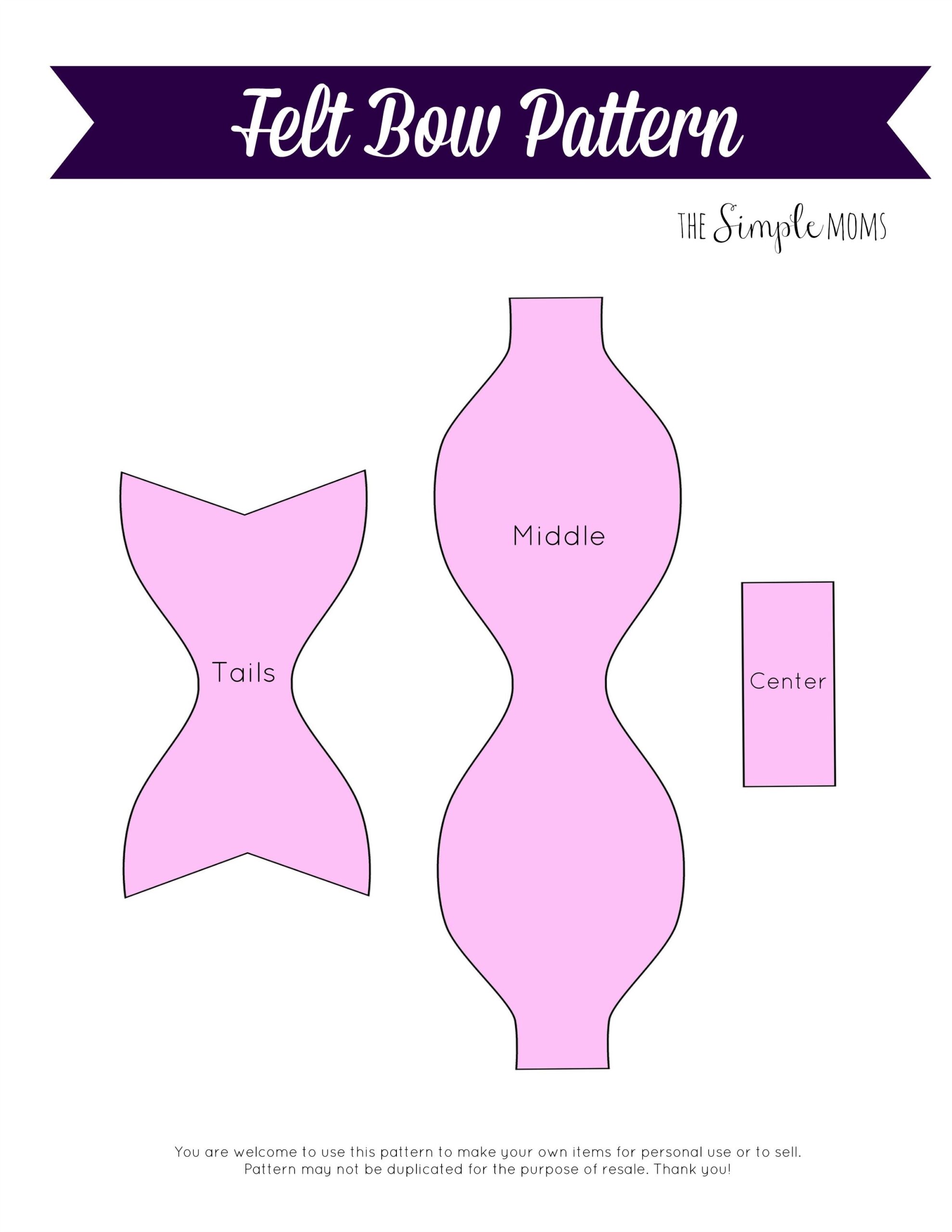 Free Printable Bow Template Linda Bail