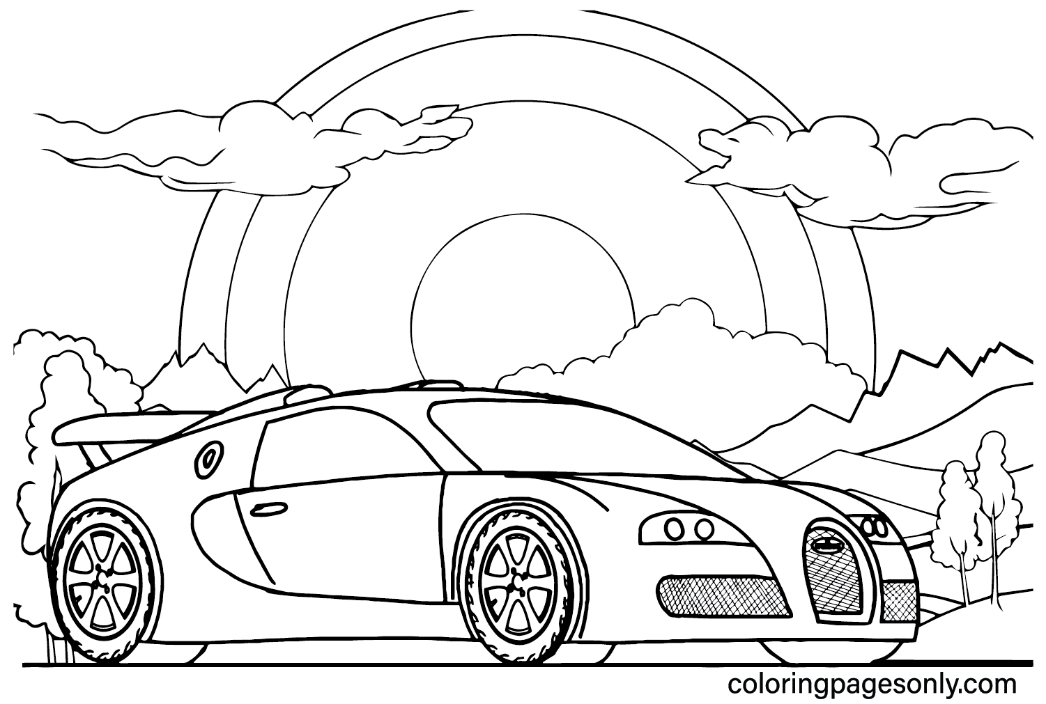 Free Printable Bugatti Car Coloring Page Free Printable Coloring Pages