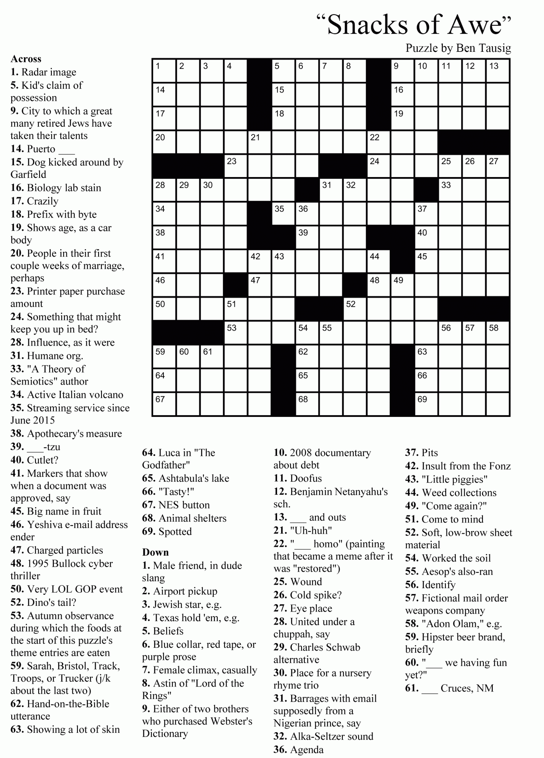 Free Printable Challenging Crossword Puzzles Web Daily Crossword 