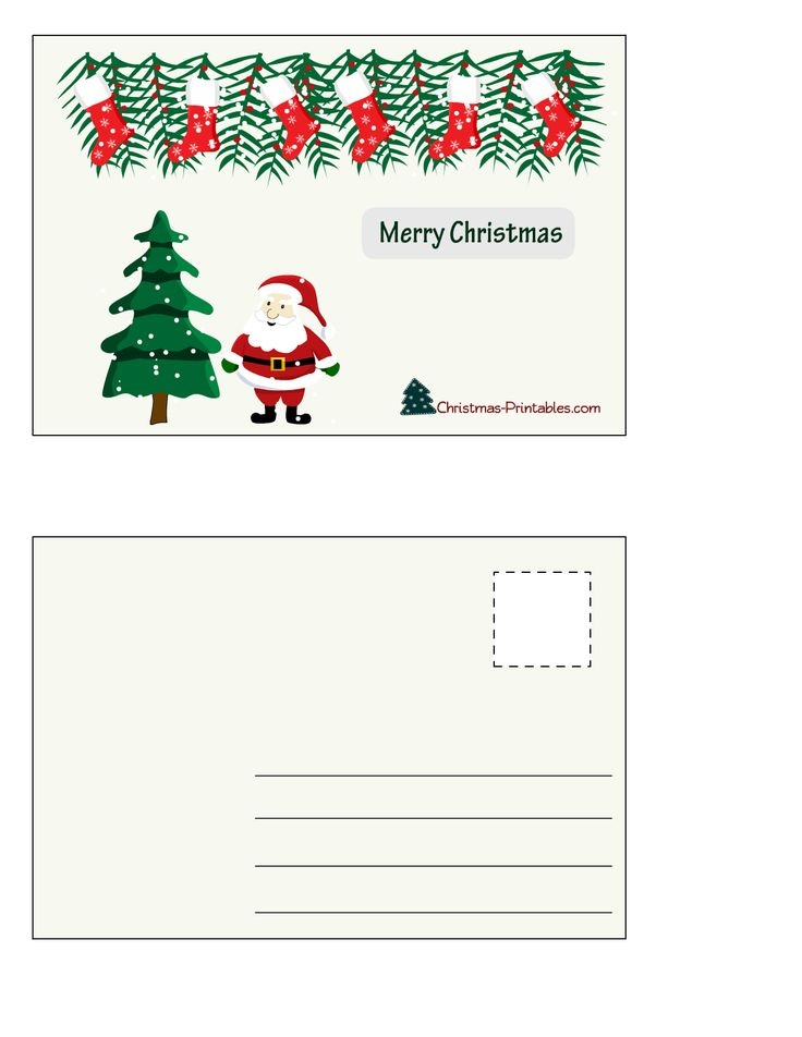 Free Printable Christmas Postcards Worksheets Library