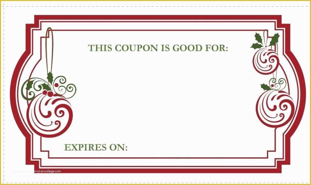Free Printable Coupon Templates Of Christmas Coupon Templates 