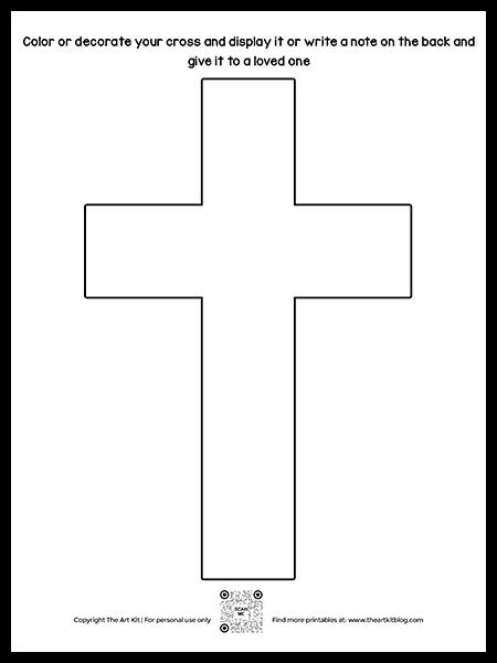 Free Printable Cross Coloring Page