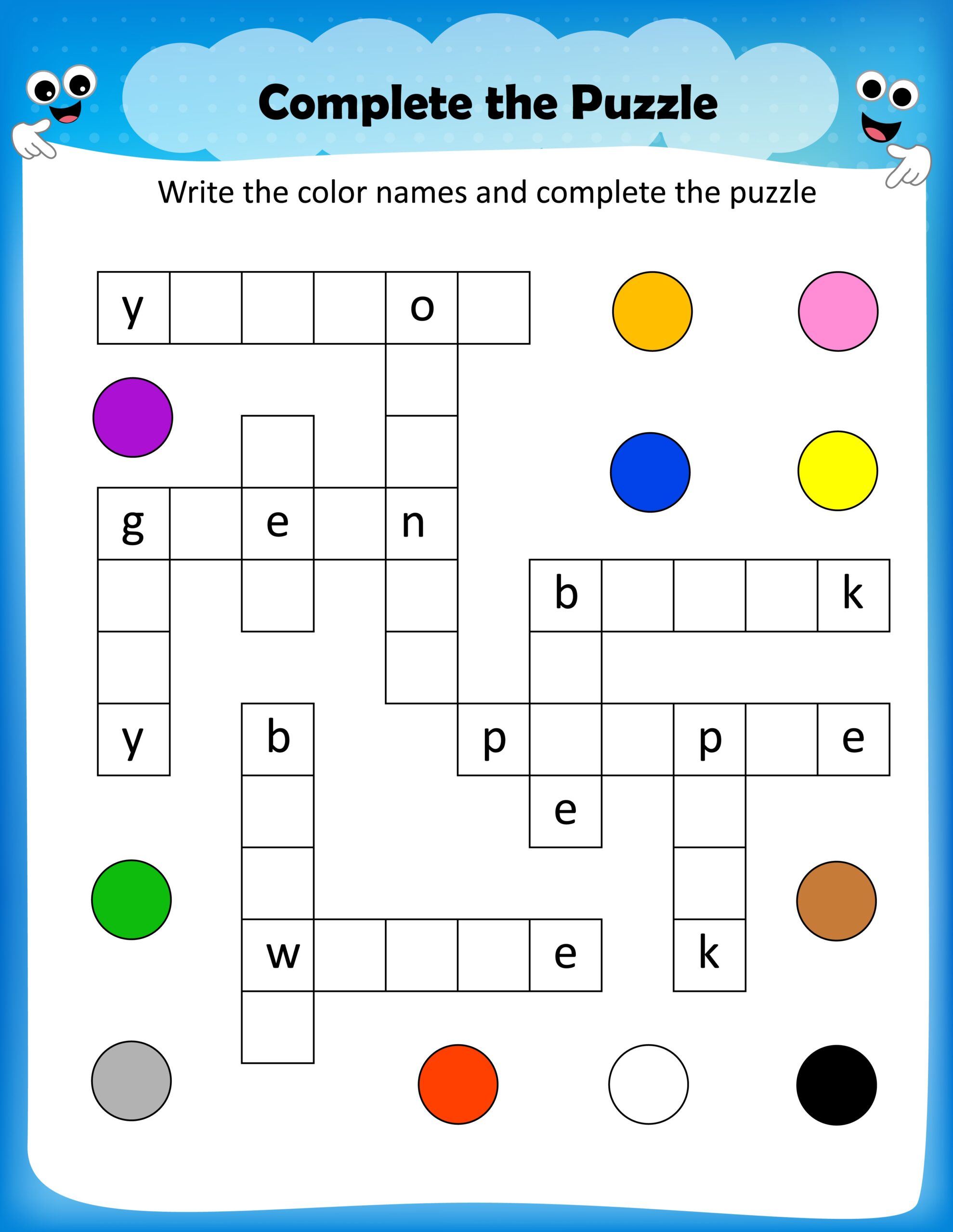 Free Printable Crossword Puzzles For 5Th Graders Printable Crossword 