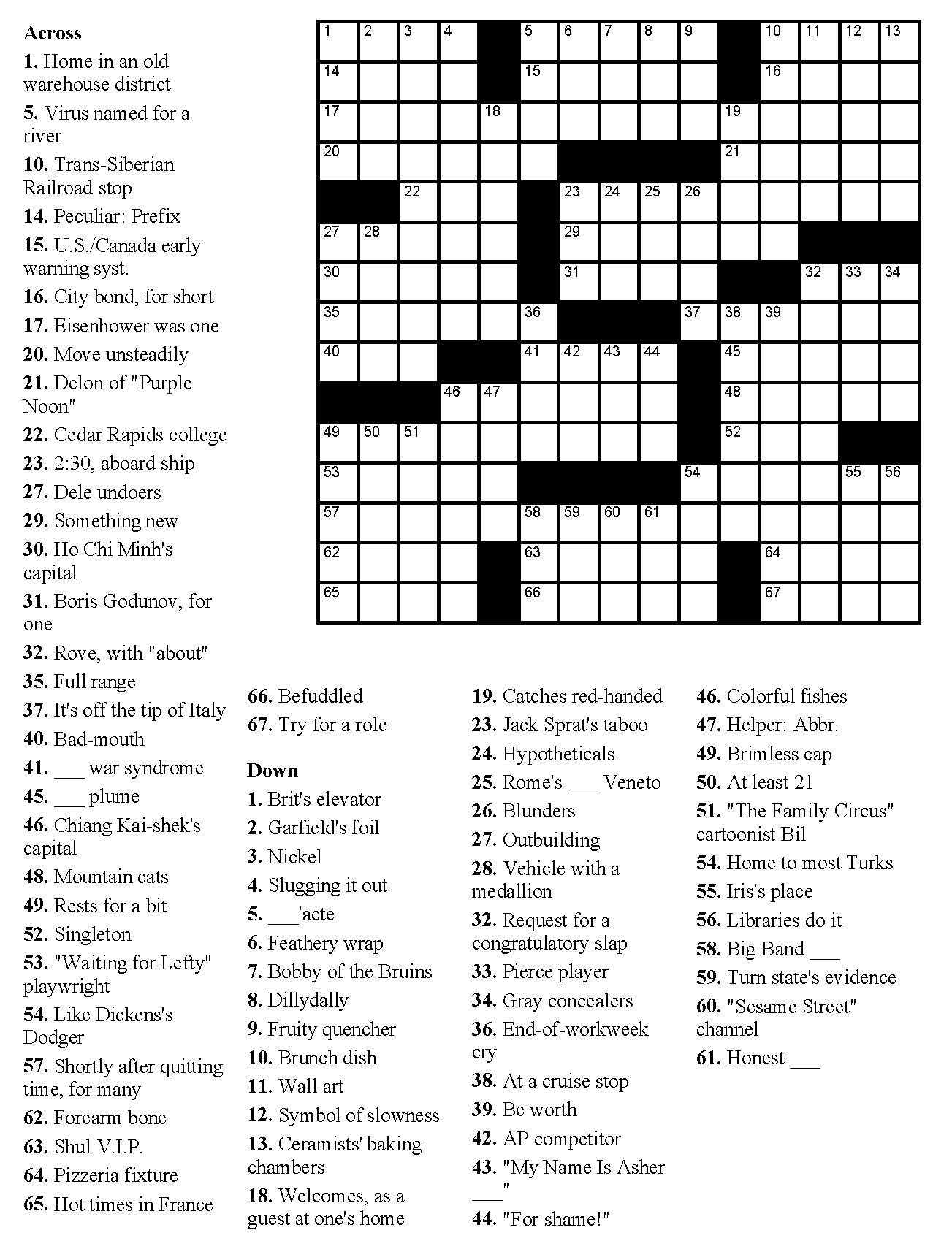 Free Printable Crossword Puzzles Pdf Printable Crossword Puzzles