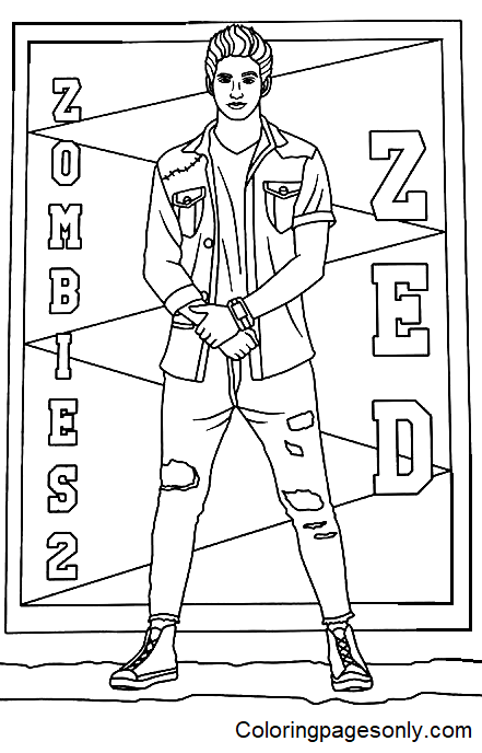 Free Printable Disney Zombies Coloring Page Free Printable Coloring Pages
