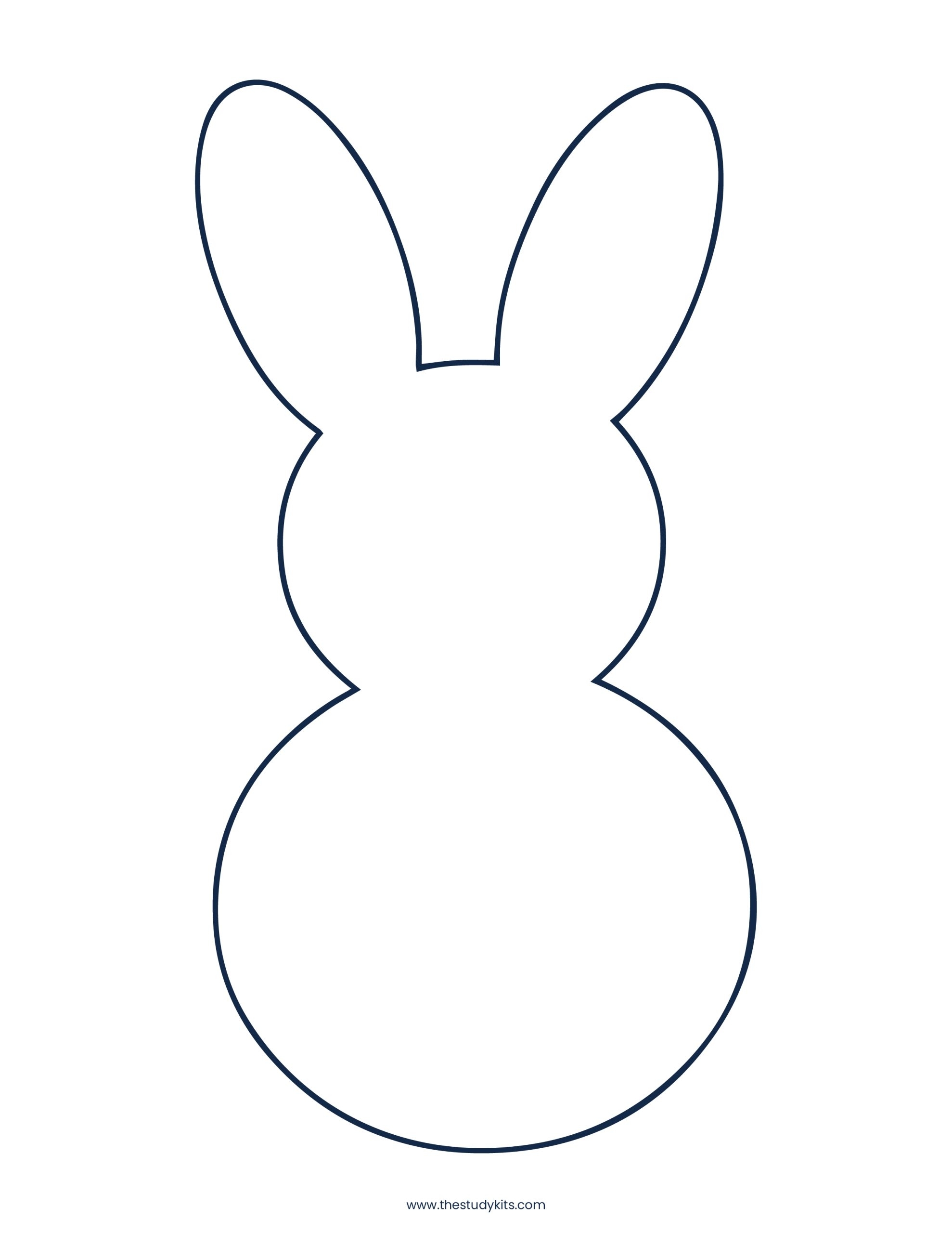 Free Printable Easter Bunny Template Download PDF The Study Kits