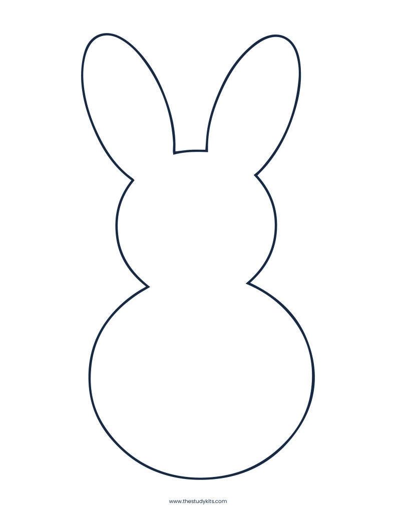 Free Printable Easter Bunny Template Download PDF The Study Kits