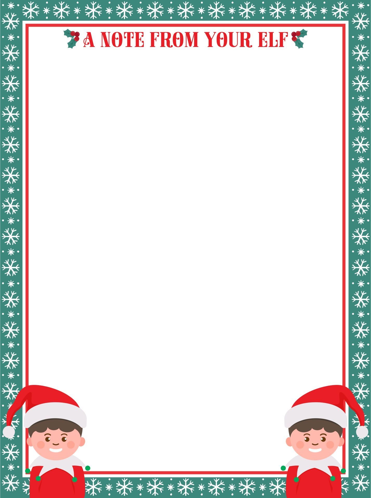 Free Printable Elf On The Shelf Letter Template Word Printable Free 