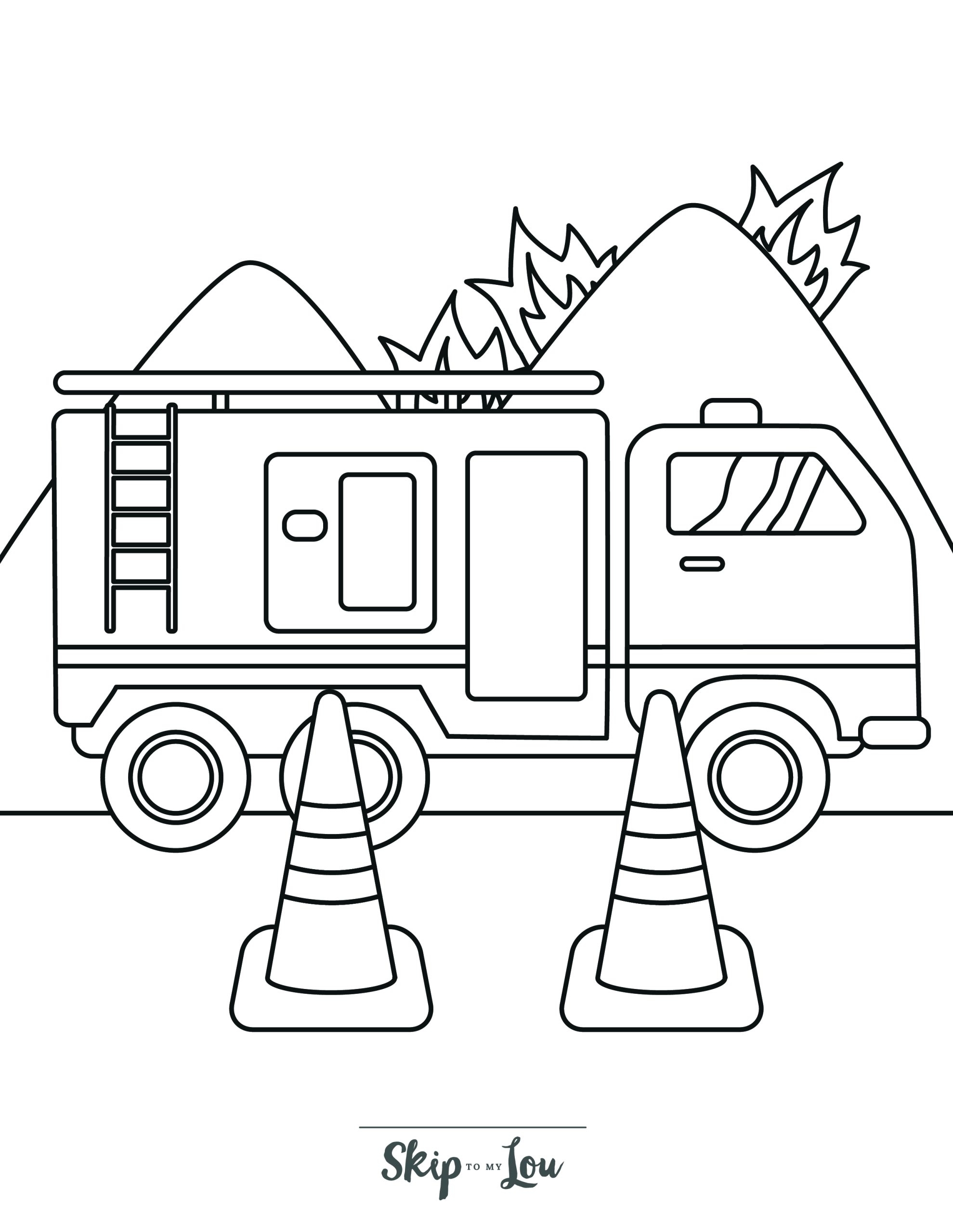 Free Printable Fire Truck Coloring Pages With Book Download Skip To 