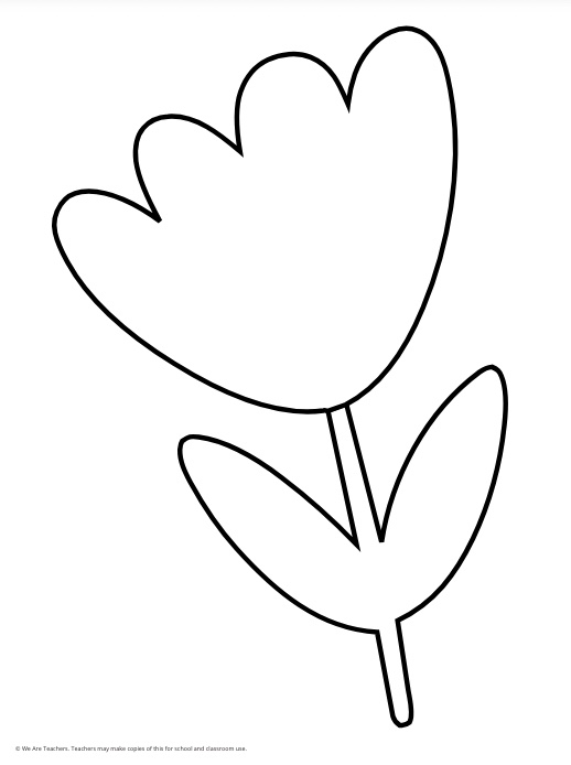Free Printable Flower Template Worksheets Library
