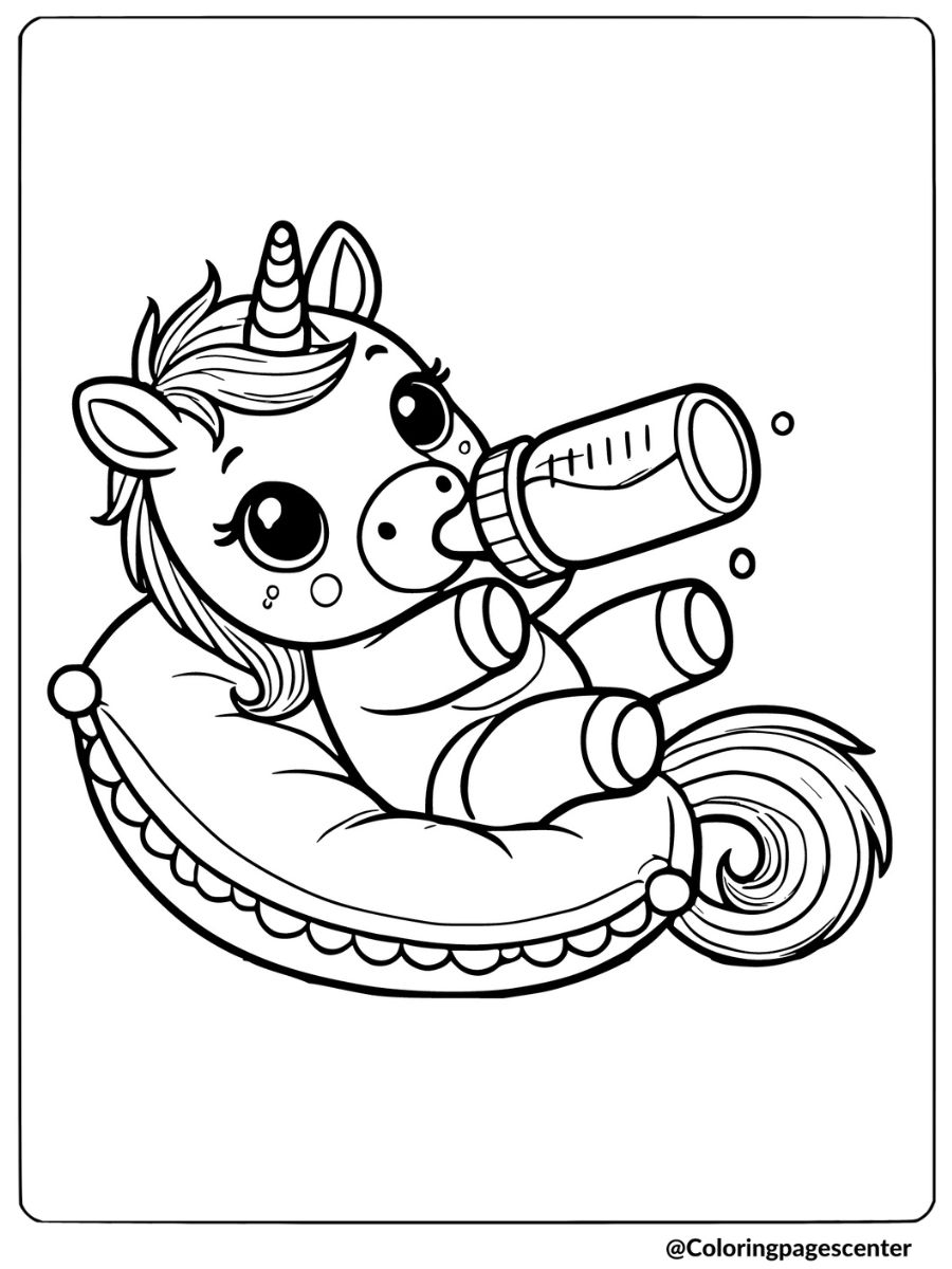 Free Printable Flying Unicorn Coloring Pages