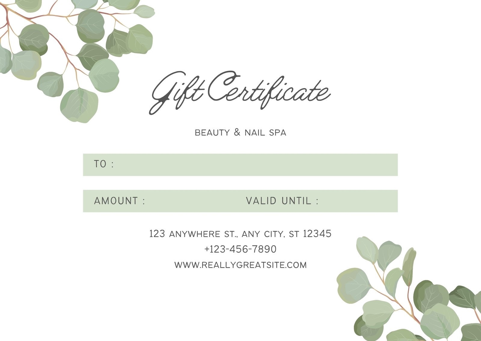 Free Printable Gift Certificate Templates To Customize Canva Fillable 