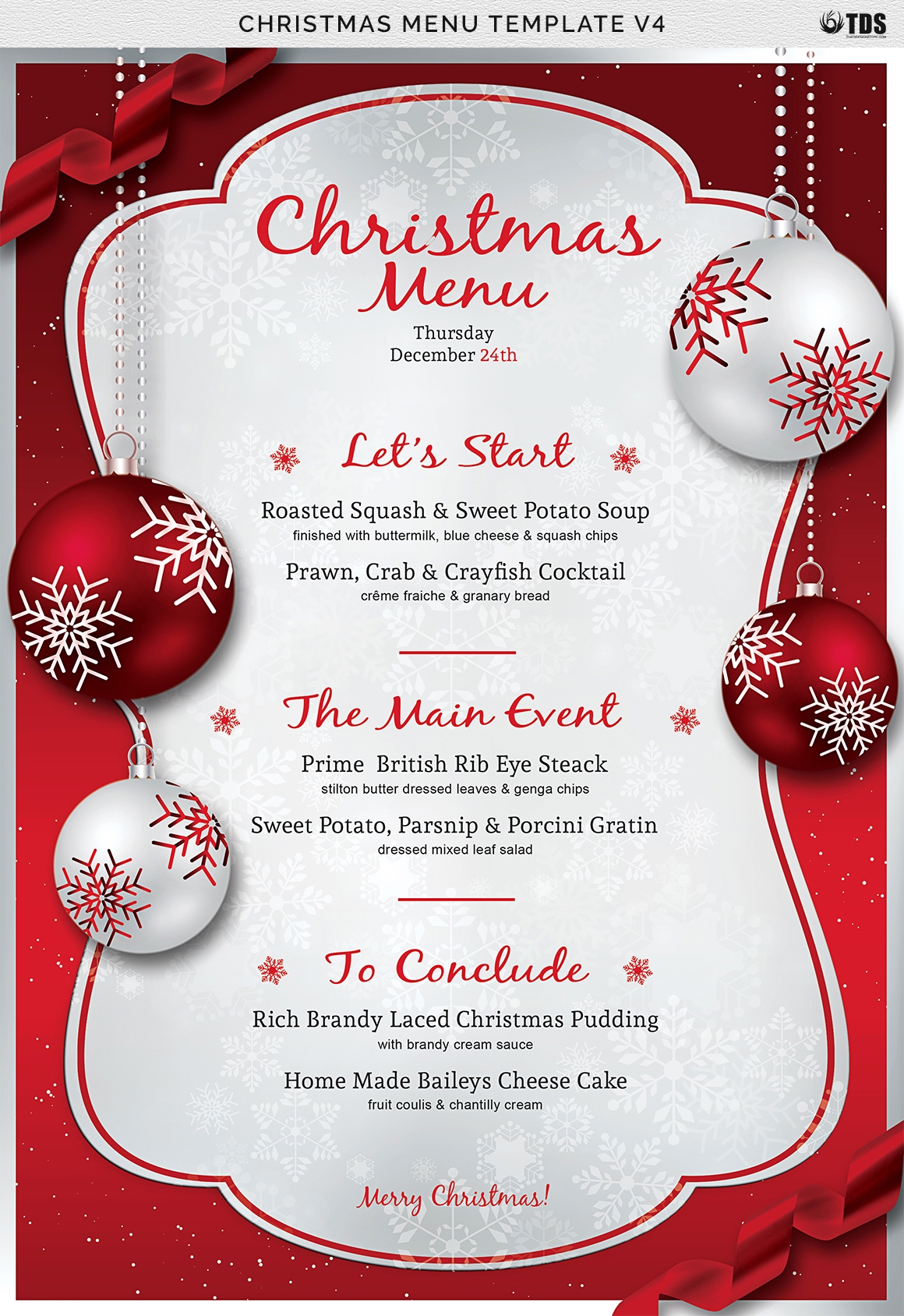 Free Printable Holiday Menu Template Printable Templates
