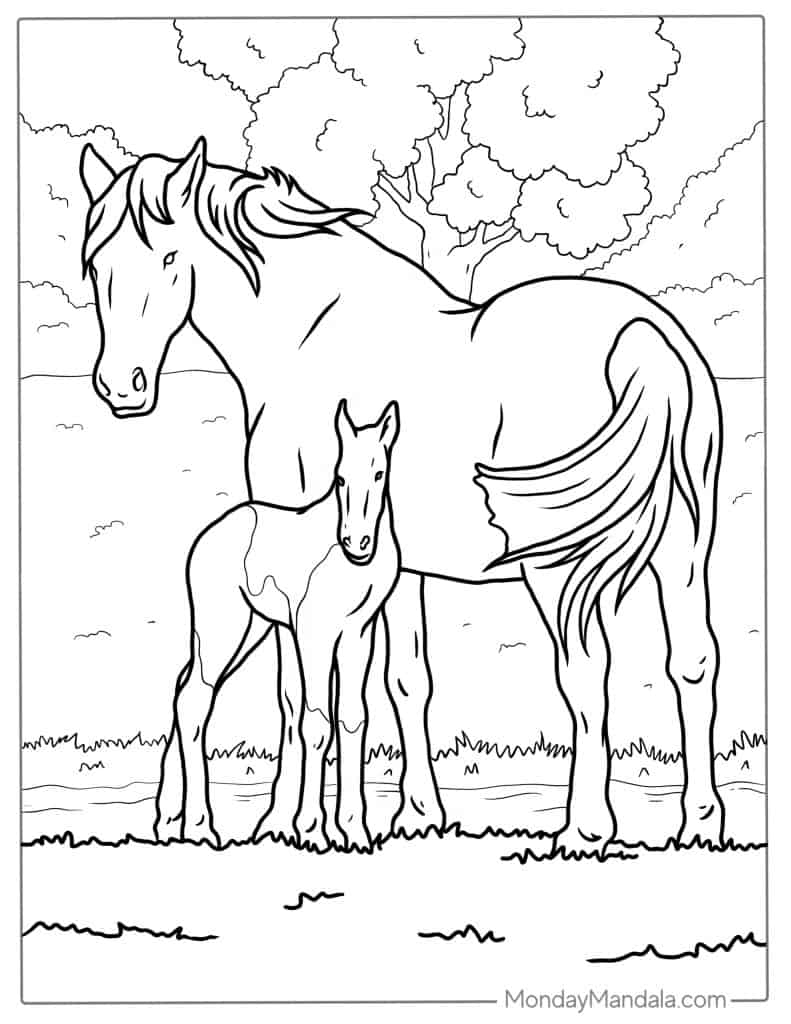 Free Printable Horses Coloring Pages For Kids
