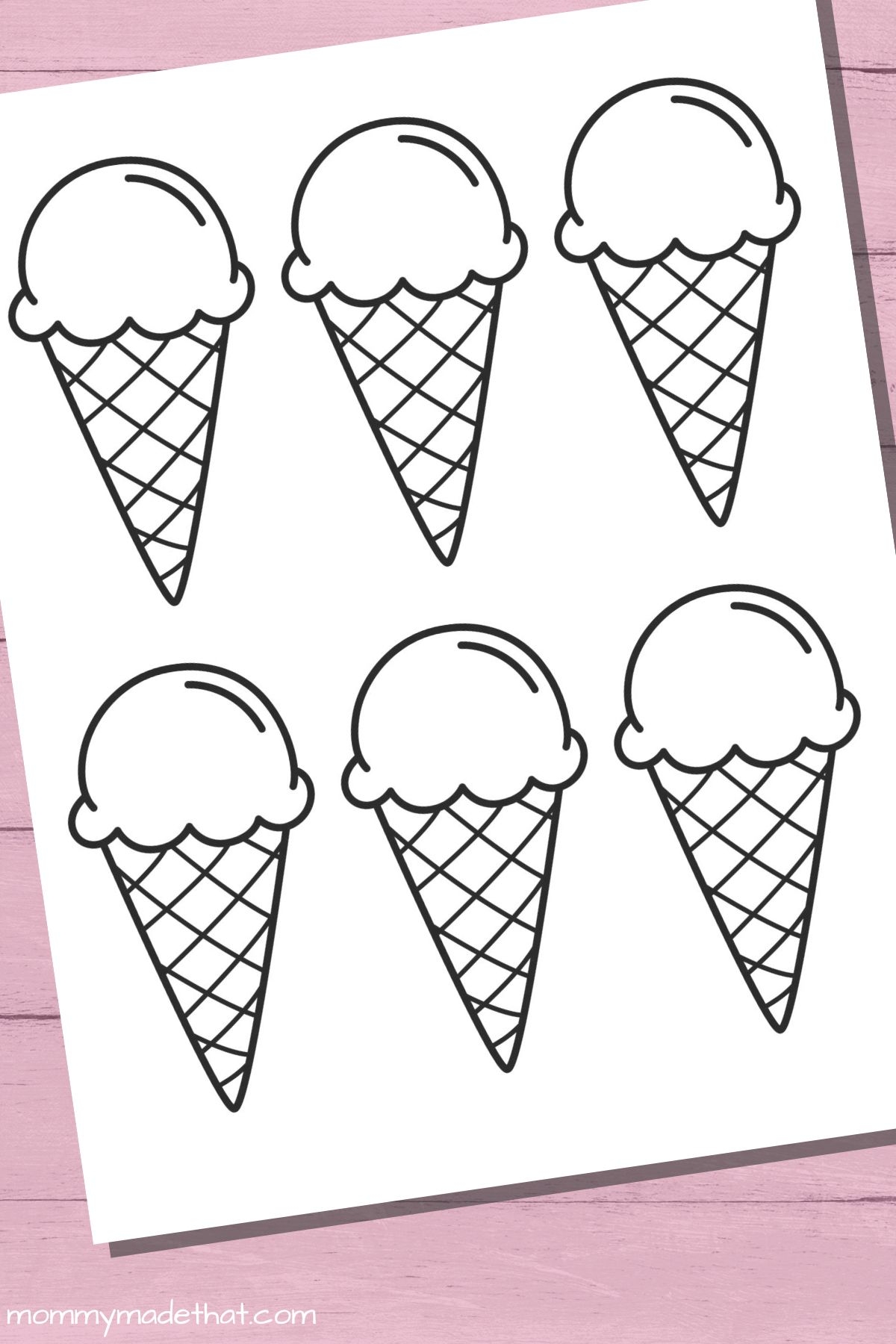 Free Printable Ice Cream Template Simple Mom Project 54 OFF