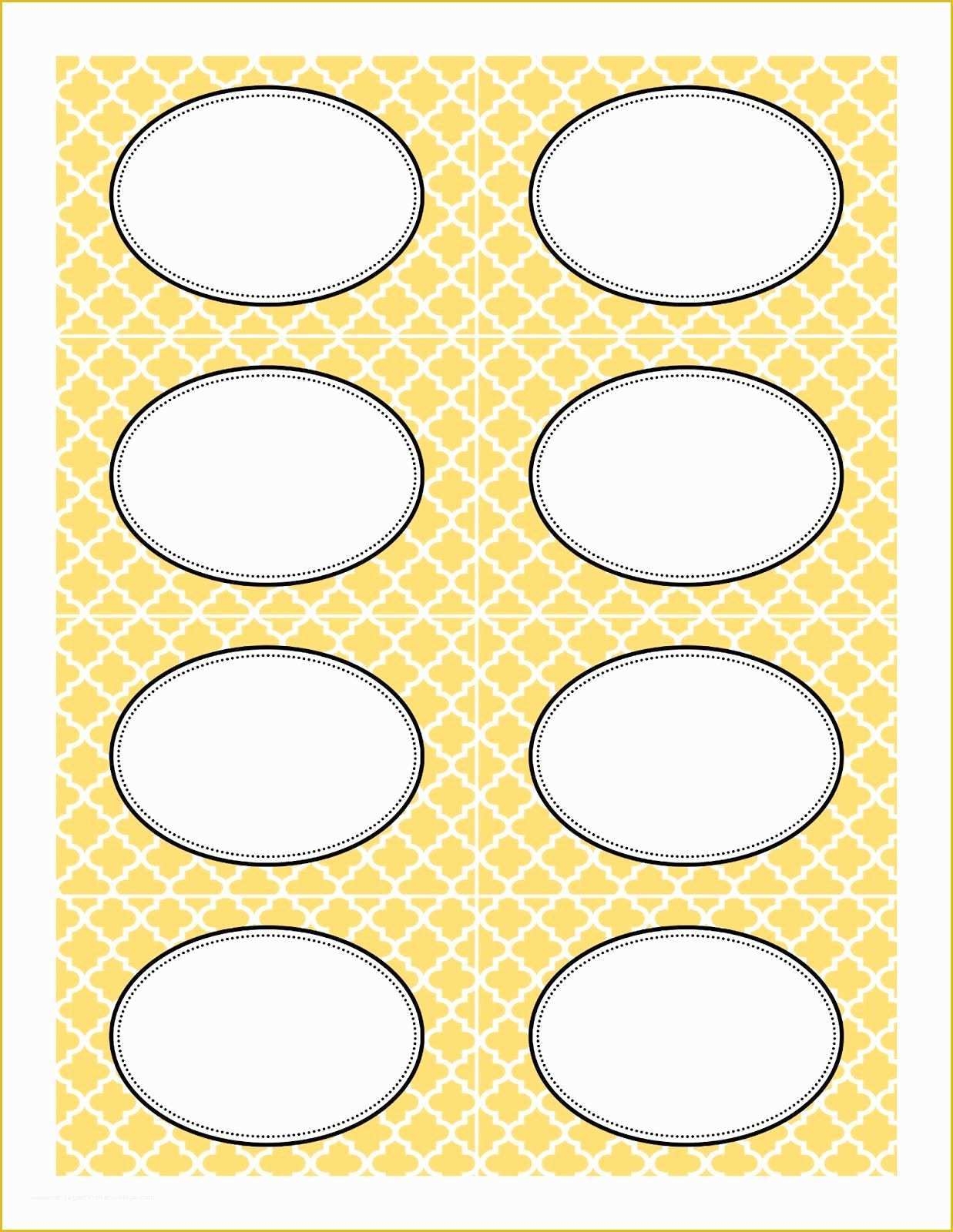 Free Printable Label Templates Of Yellow Moroccan Tile Label Template 1 