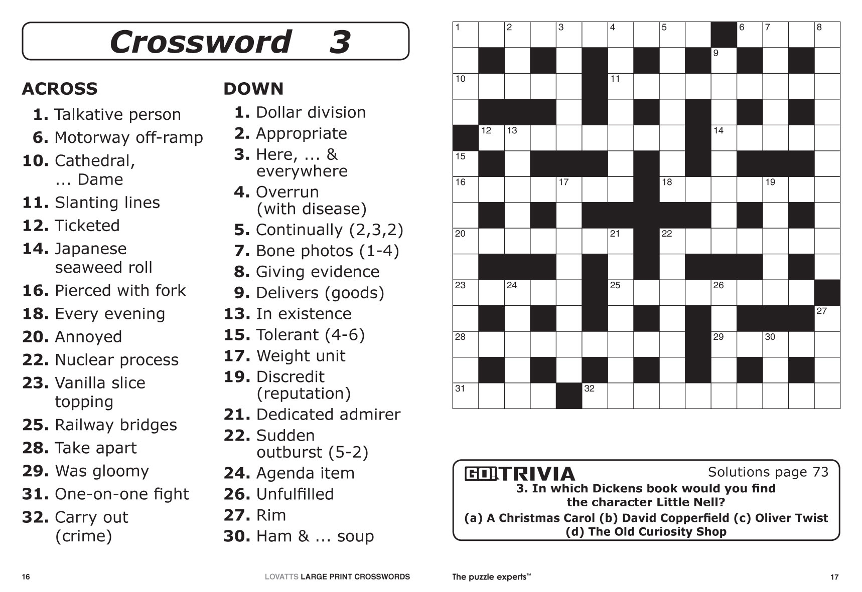 Free Printable Large Print Crossword Puzzles M3U8 Crosswords 