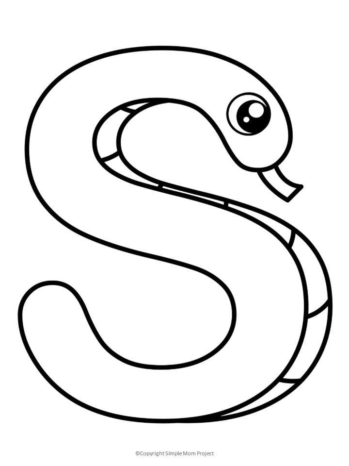 Free Printable Letter S Coloring Page Letter S Crafts Letter S 