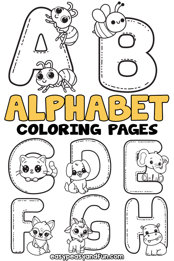Free Printable Letters Alphabet Coloring Pages Easy Peasy And Fun