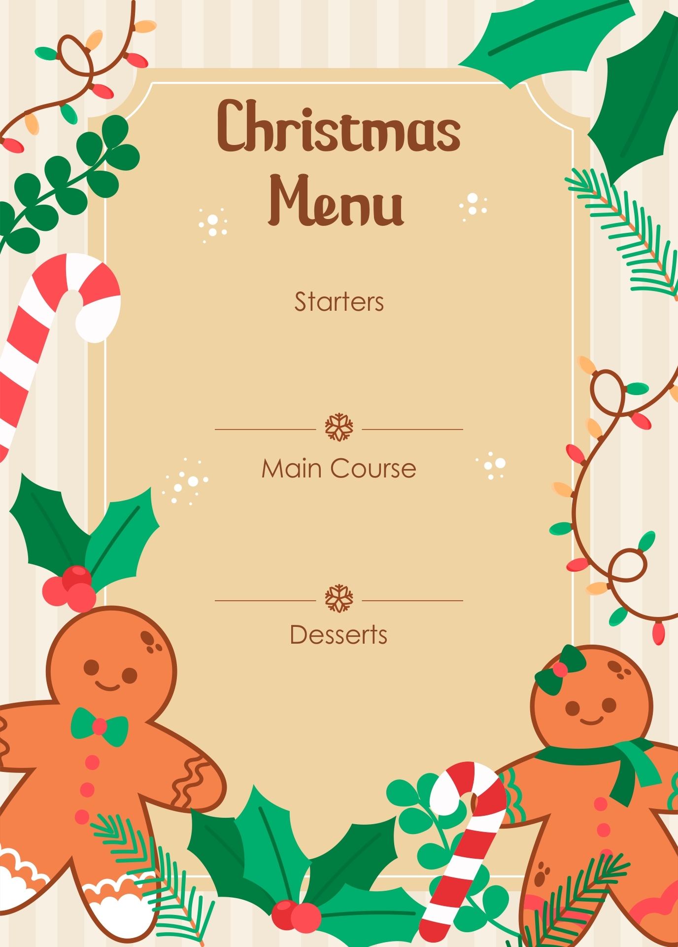 Free Printable Menu Template Sarseh
