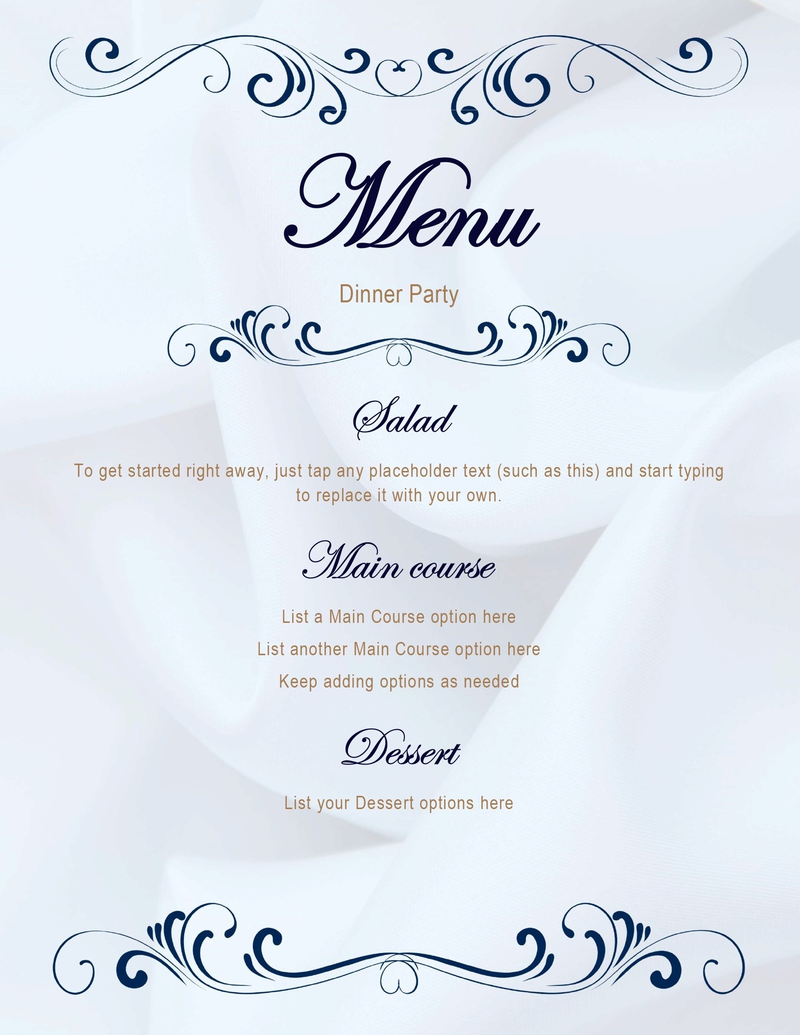 Free Printable Menu Templates Free Printable