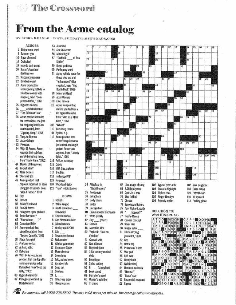 Free Printable Merl Reagle Crossword Puzzles Elmo Coloring Sheets