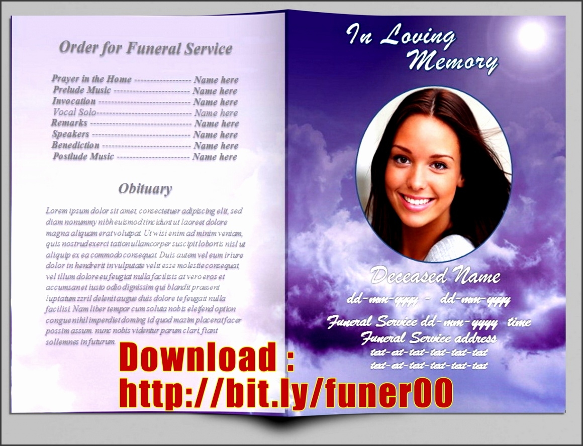 Free Printable Obituary Program Template Doctemplates Hot Sex Picture