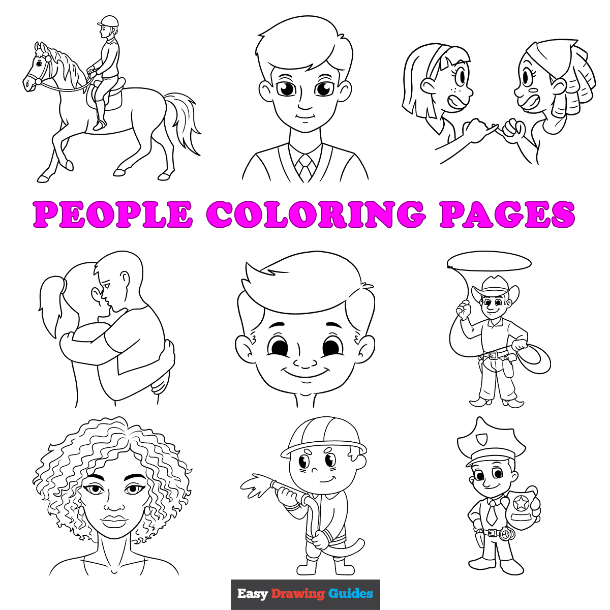 Free Printable People Coloring Pages For Kids