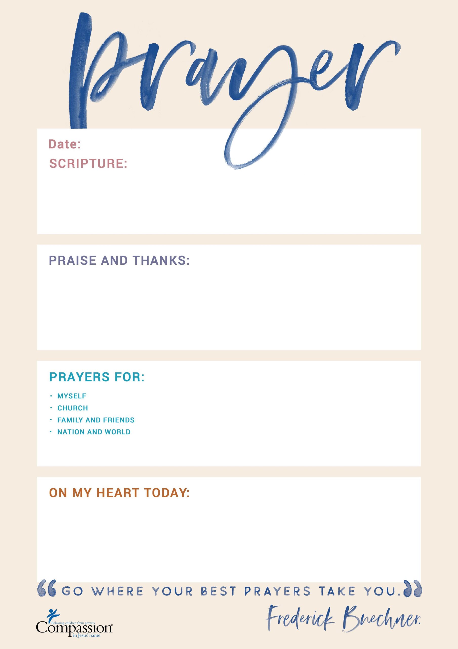 Free Printable Prayer Journal Template Printable Templates