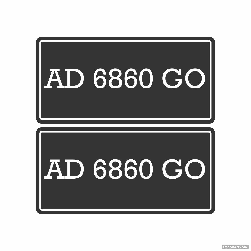 Free Printable Printable License Plate Template Jeansdsae