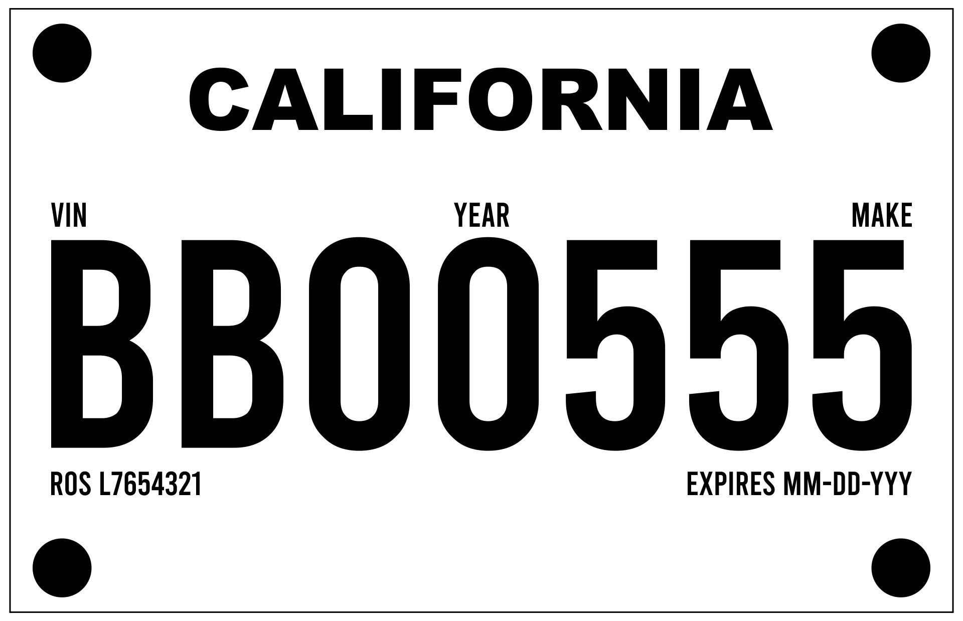 Free Printable Printable License Plate Template Printable Templates
