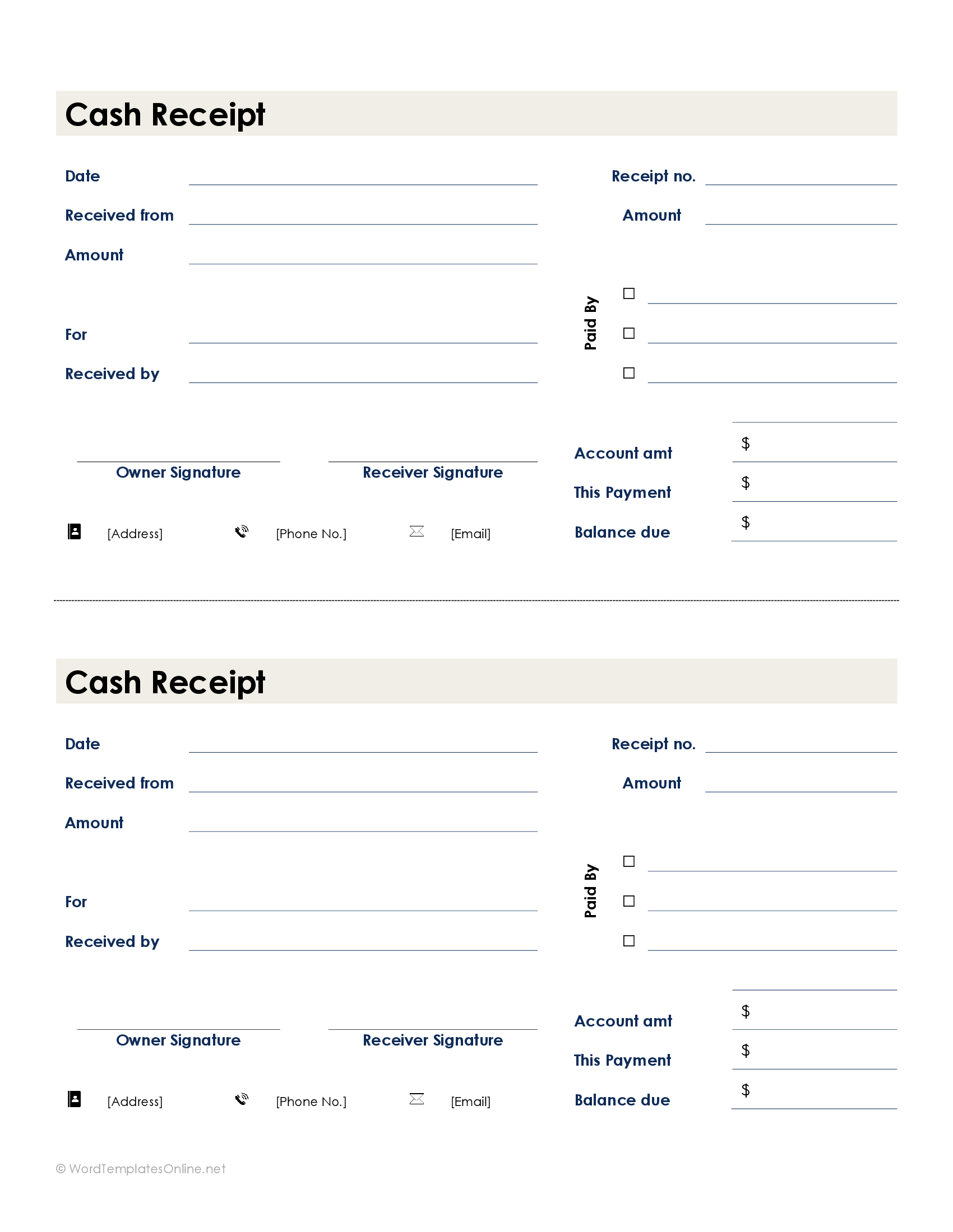 Free Printable Receipt Forms Templates Printable Forms Free Online