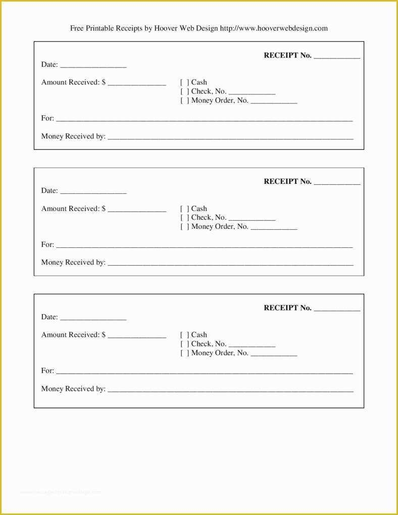 Free Printable Receipt Template Of Free Printable Cash Receipt Form Pdf 