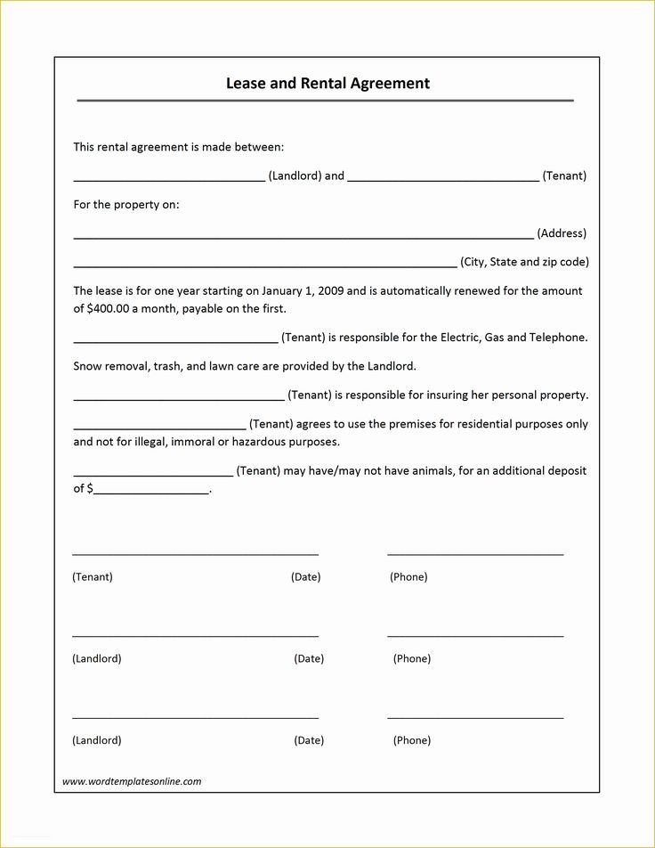 Free Printable Rental Agreement Template Printable New Year Banners